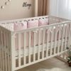 Set povlečení pro novorozeně BiBaby růžový vlnovka