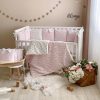 Set povlečení pro novorozeně BiBaby růžový vlnovka