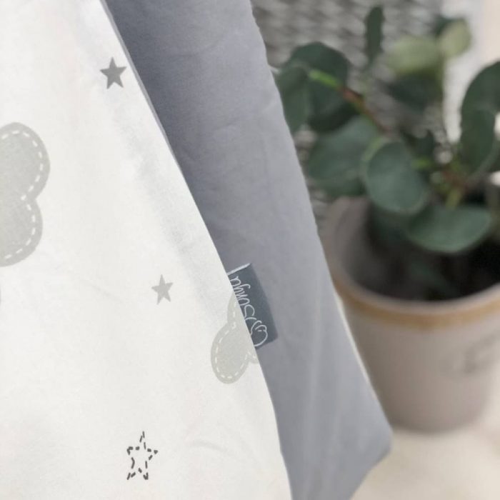 Set povlečení pro novorozeně BiBaby Šedé obláčky s měsícem